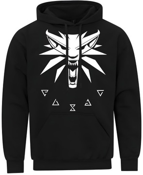BLUZA MĘSKA Z KAPTUREM WITCHER WIEDŻMIN DLA TATY MĘŻA PREZENT NADRUK S