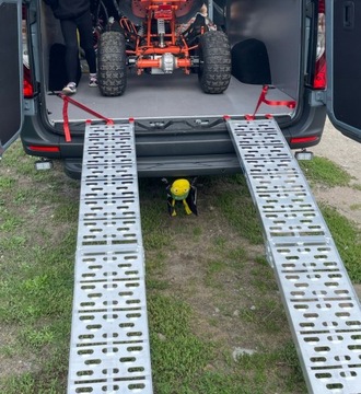 Rampa Aluminiowa 680 kg 228 cm 340kg Składane Antypoślizgowe Wjazdówka