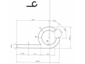 Лента алюминиевая тентовая 1,5 м, ширина 27 мм, для автодома