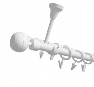 KARNISZ SUFITOWY BIAŁY 19mm+19mm OPTIC 400cm