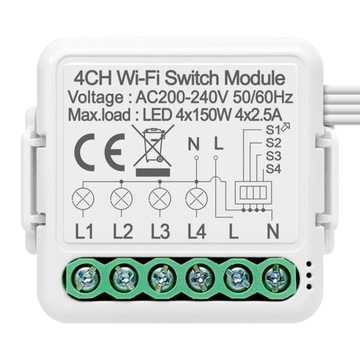 1/2/3/4 Gang Tuya Wifi inteligentny moduł przełąc