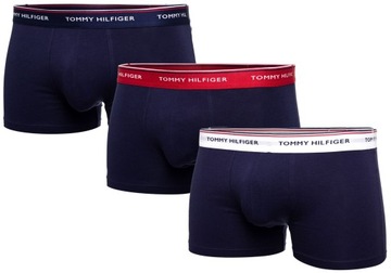 TOMMY HILFIGER BOKSERKI MĘSKIE TRUNK 3 PAK NAVY r.M