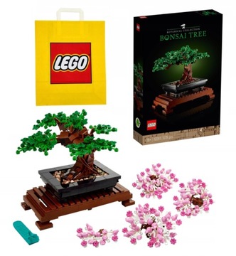 LEGO ICONS 10281 Drzewko Bonsai Donica Prezent dla Kobiet Klocki + Torba