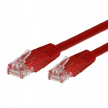 Patchcord U/UTP 5e TB RJ45 5 m czerwony