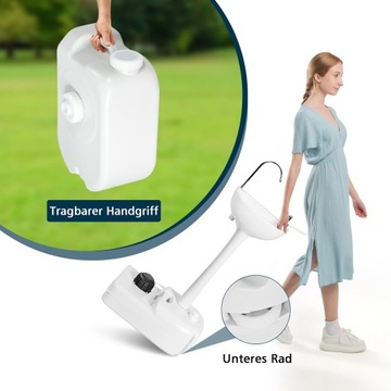 Походная раковина для полотенца на улице в саду