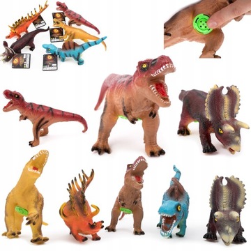 FIGURKA DINOZAUR DINOSAUR GUMOWY DŹWIĘK WYBOR!