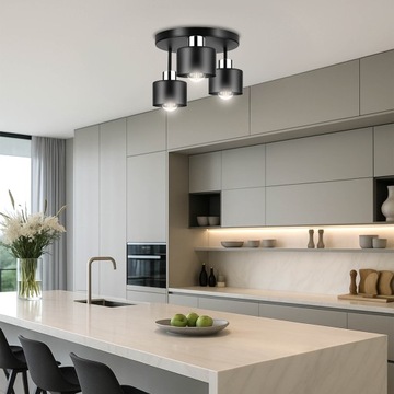 LAMPA sufitowa wisząca LED ŻYRANDOL PLAFON CHROM loft nowoczesna E27