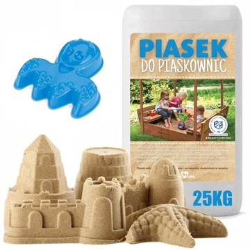 PIASEK DO PIASKOWNIC ATEST ZABAWKI DLA DZIECI 25KG