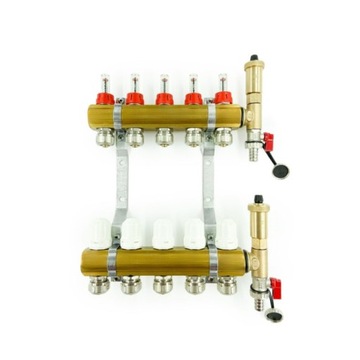 ROZDZIELACZ DO PODŁOGÓWKI 8 SEKCJI +ZŁĄCZA PEX 16