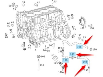 3X PŘÍVOD OLEJ PCV + VENTIL MERCEDES A209 1.8