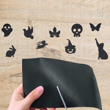 Самоадгезивная кожаная кожа кожа 140x50 см обитания Skaj Patch Black Black