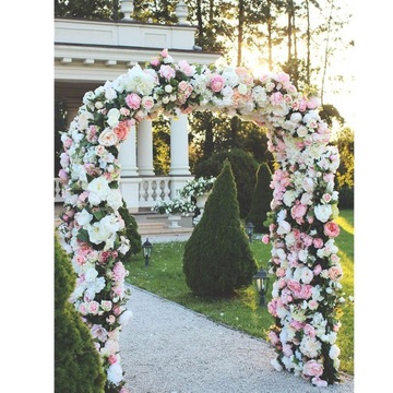 САДОВАЯ ПЕРГОЛА, МЕТАЛЛИЧЕСКАЯ АРКА ДЛЯ РОЗ, ЦВЕТОВ, ПЛИЗ, 240 см + АНКЕРЫ