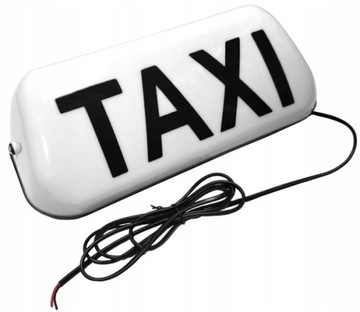 KOGUT TAXI PODŚWIETLANY LED LEDAMI LAMPA SZPAKÓWKA GAPA BIAŁY BIAŁA DO AUTA