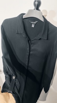 Czarna długa koszula New Look 18/44-46 wiskoza