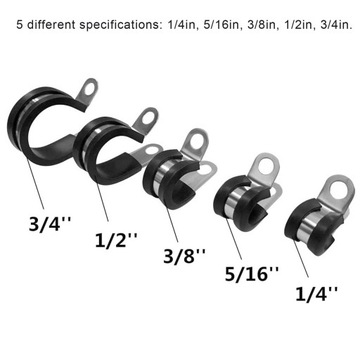 Набор хомутов для труб типа R, 48 шт.