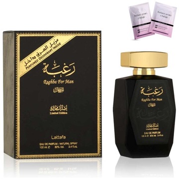 PERFUMY MĘSKIE LATTAFA RAGHBA FOR MEN 100ml ŚWIEŻE ELEGANCKIE KLASYCZNE