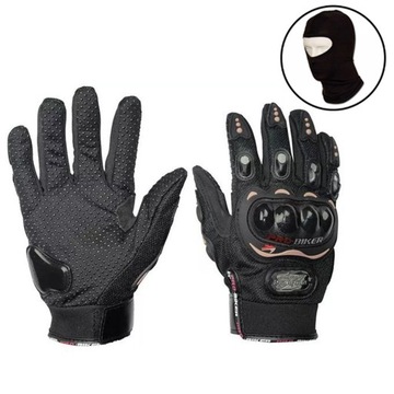 RĘKAWICE MOTOCYKLOWE GRATISY BLACK NA MOTOR RĘKAWICZKI CZARNE KRÓTKIE L