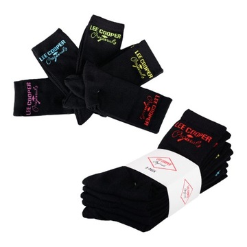 LEE COOPER Skarpety Męskie 5-pak CZARNE DL 39/42