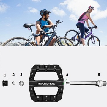 ВЕЛОСИПЕДНЫЕ ПЕДАЛИ ПЛАТФОРМА ДЛЯ ВЕЛОСИПЕДА, МЕТАЛЛ, НЕЙЛОН, MTB, УНИВЕРСАЛЬНЫЕ