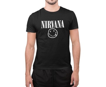 KOSZULKA T-SHIRT Z NADRUKIEM NIRVANA L