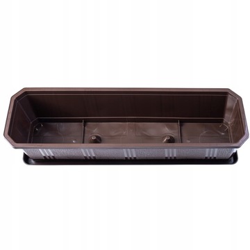 БАЛКОННЫЙ ЦВЕТОЧНЫЙ ВАЗ + ПОДСТАВКА 60СМ, КОРИЧНЕВЫЙ