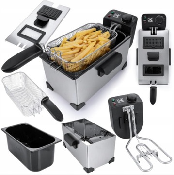 FRYTKOWNICA FRYTOWNICA POJEMNA 3,0L MOC 2200 INOX
