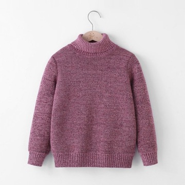 dziecięcy gruby polarowy sweter z golfem 2D7