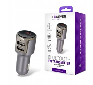 Forever TR-340 Bluetooth FM-передатчик серебристый