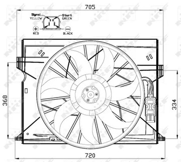 NRF 47444 VENTILÁTOR CHLAZENÍ MOTORU