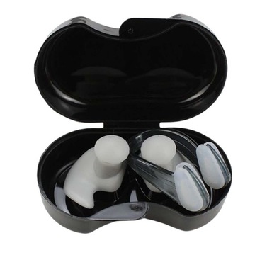 Zestaw pływackich zatyczek do uszu i klipsów na nos Training Grey