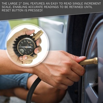 Точный манометр в шинах 100 фунтов на квадратный дюйм