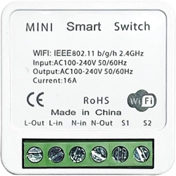 Inteligentny przekaźnik włącznik sterownik WiFi Tuya do puszki dopuszkowy
