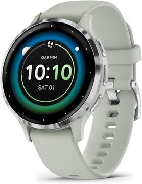 Smartwatch GARMIN VENU 3S 41mm Srebrno - Miętowy