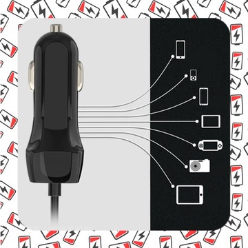 ЗАРЯДНЫЙ КАБЕЛЬ 3В1 ПРИЖИГАЛКА TYPE-C LIGHTNING MICROUSB ДЛЯ АВТОМОБИЛЯ 1М