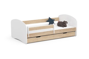 Łóżko dziecięce SMILE 180x90 dąb sonoma materac AKD
