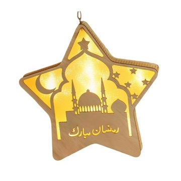 Деревянные светильники Eid AL Adha, декоративный ночник, подвесной светильник, стиль B