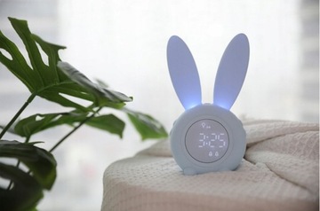 KRESKÓWKA KRÓLIK LAMPKA NOCNA LED Z BUDZIKIEM