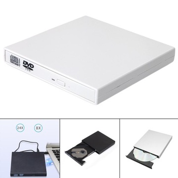 Внешний USB 2.0 DVD-привод Устройство записи компакт-дисков DVD-RW Белый