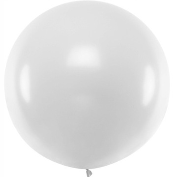 Balony pastelowe okrągłe białe 48cm Kula 5szt