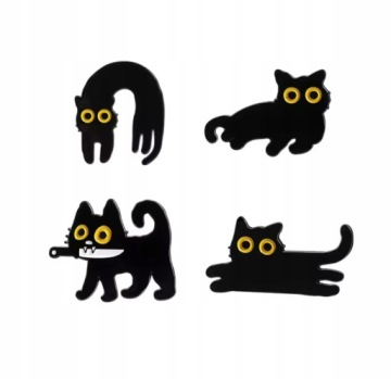 Булавка Брошь Булавка для рюкзака одежды Black Cat Kitten