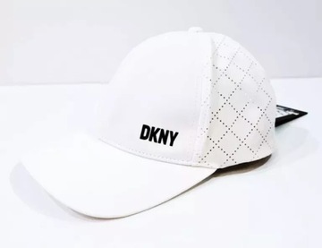 DKNY CZAPKA Z DASZKIEM D2WH1505 BIAŁA