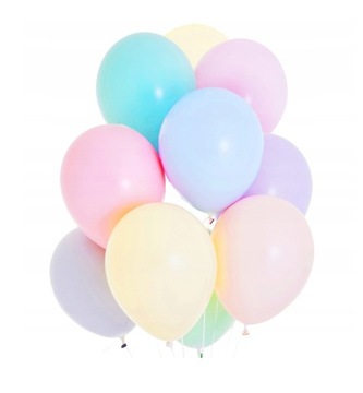 TĘCZOWE BALONY PASTELOWE KOLOROWE URODZINY 10szt