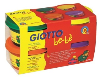 Modelovací Hmota 4 barvy Sada 2 Bebe Giotto 100 g Zajímavá Hračka Lux