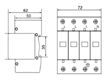 ЗАЩИТА ПЕРЕНАПРЯЖЕНИЯ B+C+D T1,T2,T3 8кА