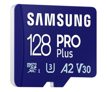 Samsung microSDXC_PRO Plus128 ГБ U3 180 МБ/с +адаптировать