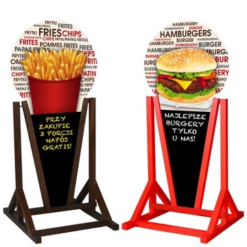 POTYKACZ WODOODPORNY STOJAK REKLAMOWY FAST FOOD