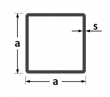 Profil nierdzewny 20x20x2 mm INOX 50 cm