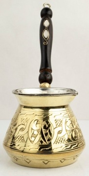 Turecki miedziany tygielek 400ml złoty