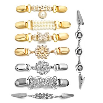 8 Pieces Vintage Sweater Clips For Women Girls, Retro Cardigan Clip With