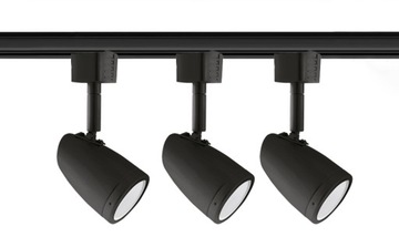 Halogeny szynowe czarne 3x Lampa GU10 1 fazowa